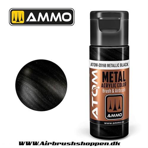 ATOM-20168 METALLIC Black  -  20ml  Atom color